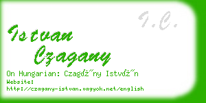 istvan czagany business card